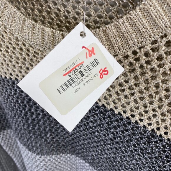 Minnie Rose Metallic Knit Colorblock Sweater Size S - Picture 4 of 9